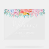 フローラ結婚ウェルカムアクリルシンボルや象徴 アクリルサイン (正面)