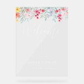 フローラ結婚ウェルカムアクリル標識 アクリルサイン (正面)