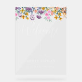 フローラ結婚ウェルカムアクリル標識 アクリルサイン (正面)