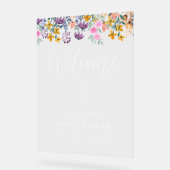 フローラ結婚ウェルカムアクリル標識 アクリルサイン (傾斜)