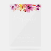 フローラ結婚ウェルカムアクリル標識 アクリルサイン (正面)