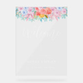 フローラ結婚ウェルカムアクリル標識 アクリルサイン (正面)