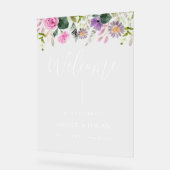 フローラ結婚ウェルカムアクリル標識 アクリルサイン (傾斜)