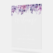 フローラ結婚ウェルカムアクリル標識 アクリルサイン (傾斜)