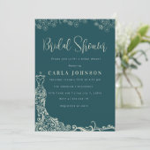 フローラ結婚ガウンブライダルシャワー 招待状 (スタンド正面)