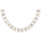 フローラ結婚グリーンリーの未来ピーチベージュ バンティングフラッグ (全)