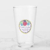 フローラ結婚ケーキブライダルシャワー記念日 タンブラーグラス (正面)
