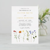 フローラ結婚ゲイプライドフォイル招待状 箔招待状 (立ち正面)