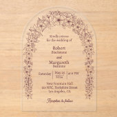 フローラ結婚ゲートアー結婚チ アクリル招待状 (正面)