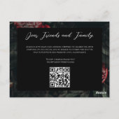 フローラ結婚ゴシックのプラン変更カード ポストカード (裏面)