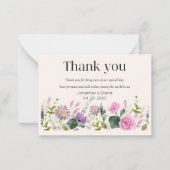 フローラ結婚サンキューカード ノートカード (正面)