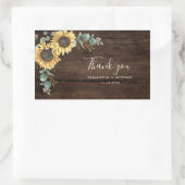 フローラ結婚サンフラワー素朴ズ 長方形シール (バッグ)