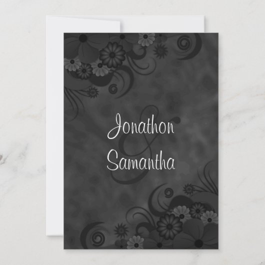 フローラ結婚シャルボードのリハーサル招待状 招待状 (裏面)