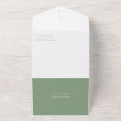 フローラ結婚スのスクリプエレガントトミニマルシンプル オールインワン招待状 (外側)