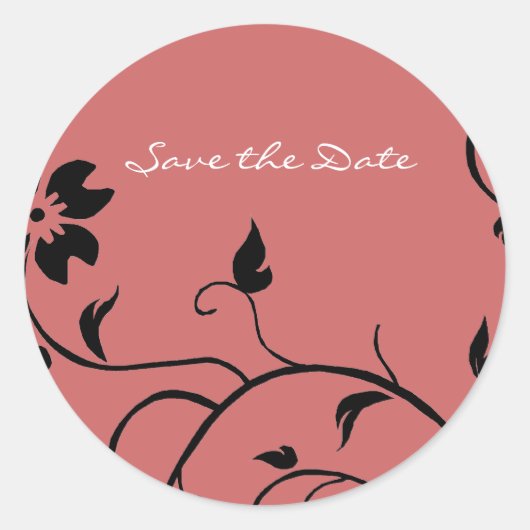 フローラ結婚ステッカー ラウンドシール (正面)