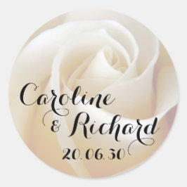 フローラ結婚ステッパーソナライズされたカー ラウンドシール
