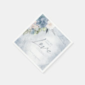 フローラ結婚ズダストブルーID889 スタンダードカクテルナプキン (角)