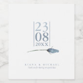 フローラ結婚ズダストブルーID889 ワインラベル (シングルラベル)