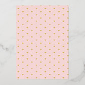 フローラ結婚ズドレスネイビーブライダルシャワー招待 箔招待状 (裏面)