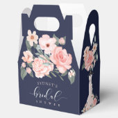 フローラ結婚ズドレスネイビーブライダルシャワー フェイバーボックス (オープン)