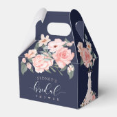 フローラ結婚ズドレスネイビーブライダルシャワー フェイバーボックス (正面サイド)