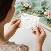 フローラ結婚ズドレスブライダルシャワーレシピカード エンクロージャーカード