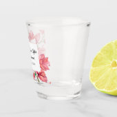 フローラ結婚ズピンクマグノリア新郎新婦 ショットグラス (右)