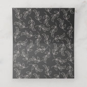 フローラ結婚ズラグジュアリーブラック&ピンク プレイスカード (内部開封)