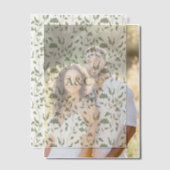 フローラ結婚ズVellumオーバーレイSage Green ベラム紙招待状 (オフセット (カップル))