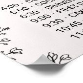 フローラ結婚タイポグラフィのイベント順序 ポスター (角)