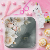 フローラ結婚ドラマの緑ID1022 ペーパープレート (パーティー)