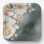 フローラ結婚ドラマの緑ID1022 ペーパープレート (正面)