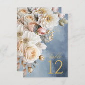 フローラ結婚ドラマの表番号ブルーID1022 招待状 (正面/裏面)