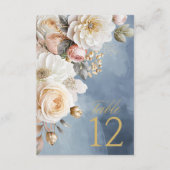 フローラ結婚ドラマの表番号ブルーID1022 招待状 (裏面)