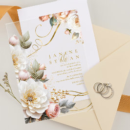 フローラ結婚ドラマの透明ID1022 アクリル招待状