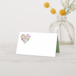 フローラ結婚ハート折り座席表 プレイスカード