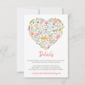 フローラ結婚ハート詳細 招待状 (正面)
