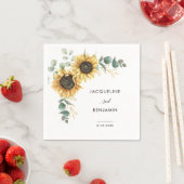 フローラ結婚ヒマワリ スタンダードカクテルナプキン (インサイチュ)