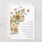 フローラ結婚ヒマワリ 招待状 (正面)