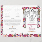 フローラ結婚ヒンドゥー式折畳みプログラム (正面/裏面)