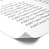 フローラ結婚フィールドの座席表 ポスター (角)