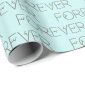 フローラ結婚フォントフォーエバー文字 ラッピングペーパー (ロールコーナー)