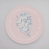 フローラ結婚ブーケのカップル名差出人住所 ラウンドシール