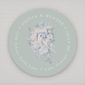 フローラ結婚ブーケのカップル名差出人住所 ラウンドシール