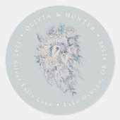 フローラ結婚ブーケのカップル名差出人住所 ラウンドシール (正面)