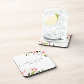 フローラ結婚プラパーソナライズされたスチル コースター (右側)