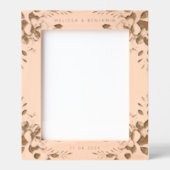 フローラ結婚ミニマル写真 レーザー彫刻フレーム (正面)
