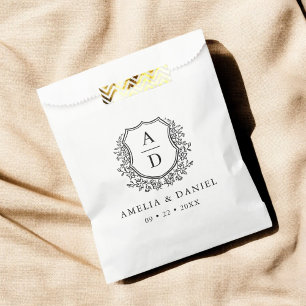 フローラ結婚モノグラム白モダン紋 フェイバーバッグ