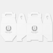 フローラ結婚モノグラム白モダン紋 フェイバーボックス (見開き)