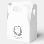 フローラ結婚モノグラム白モダン紋 フェイバーボックス (オープン)